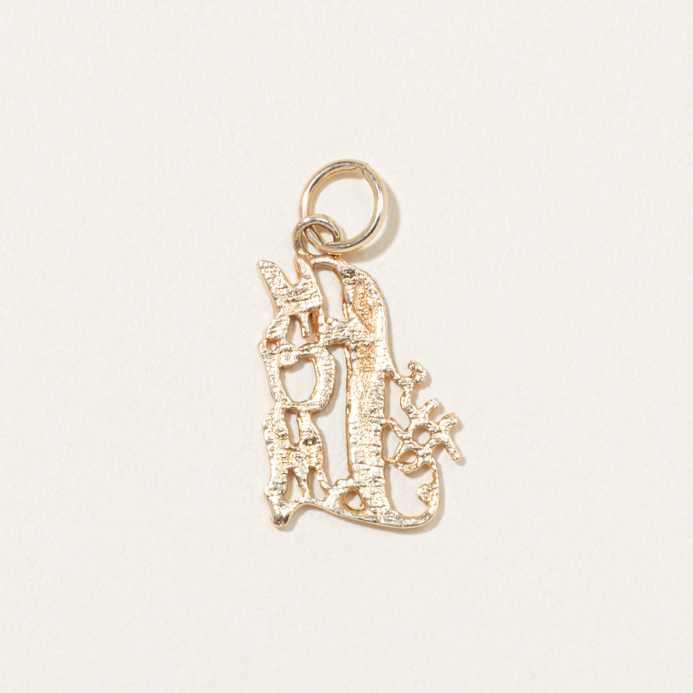 10k Yellow Gold "#1 Mom" Charm