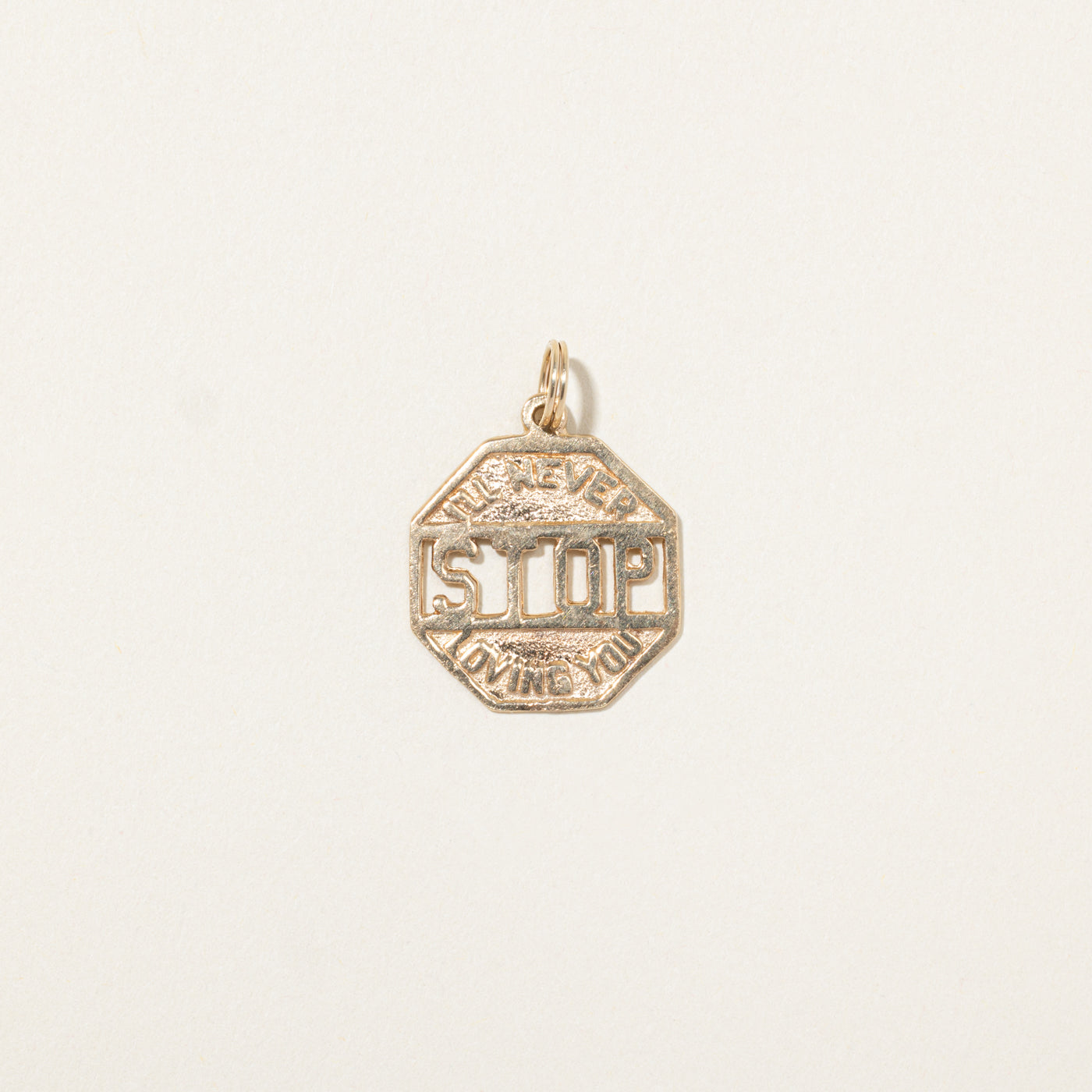 10k Yellow Gold "I'll Never Stop Loving You" Charm
