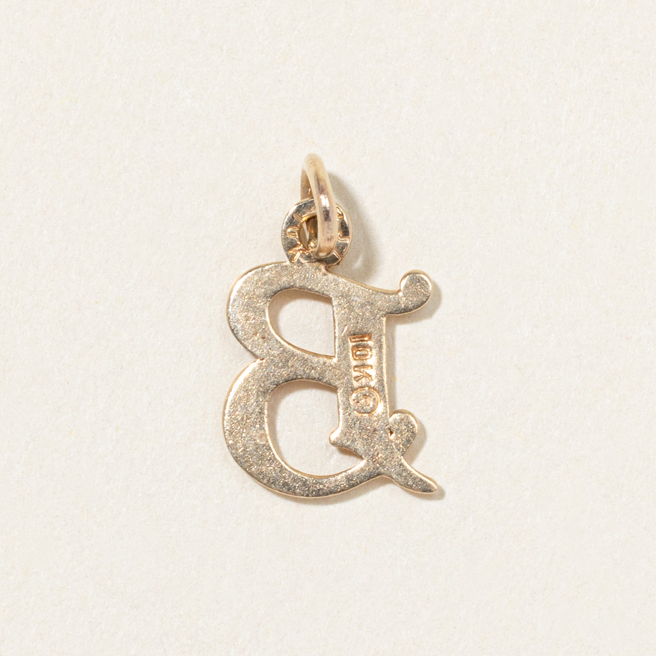10k Yellow Gold "B" Initial Charm