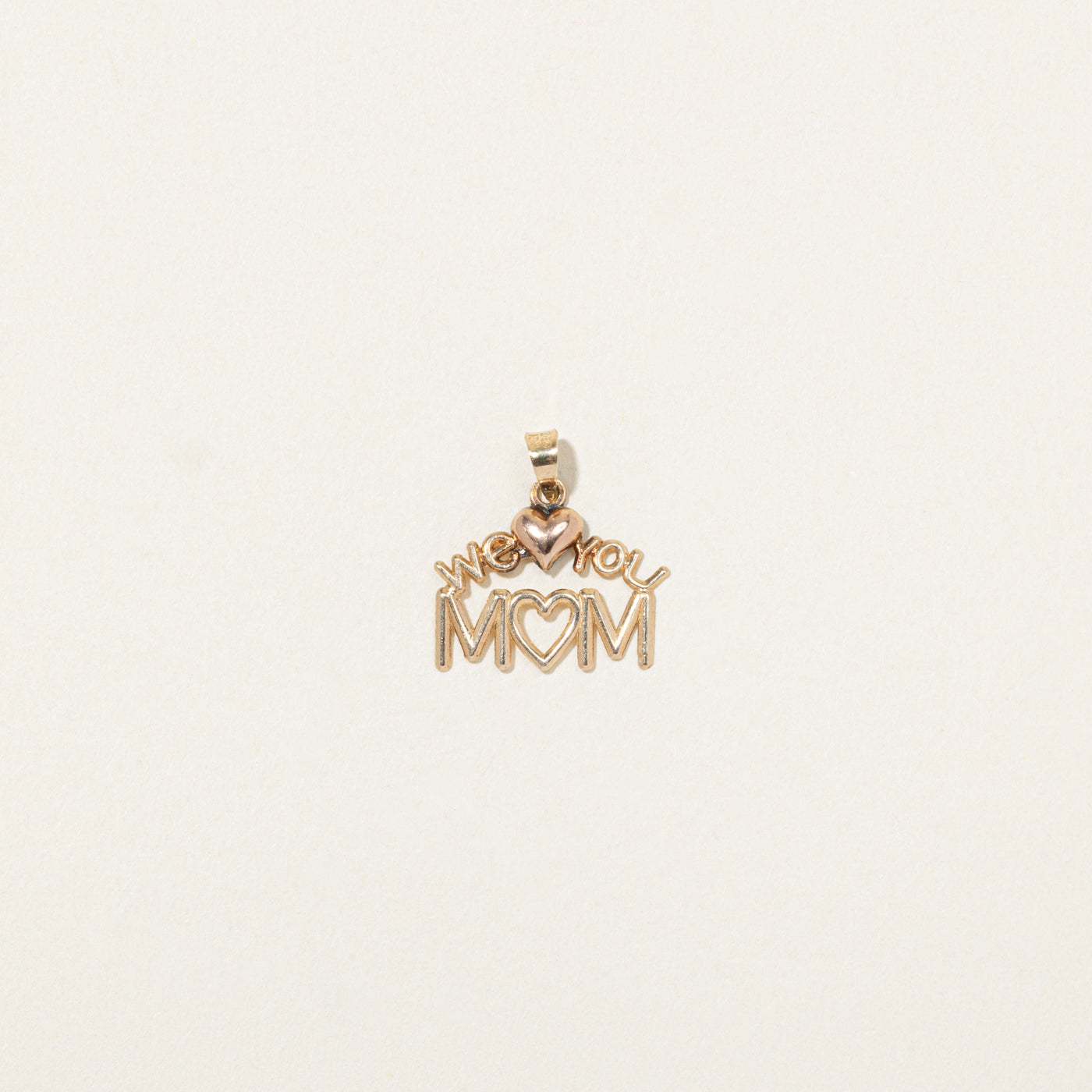 10k Yellow Gold "We Love You Mom" Charm