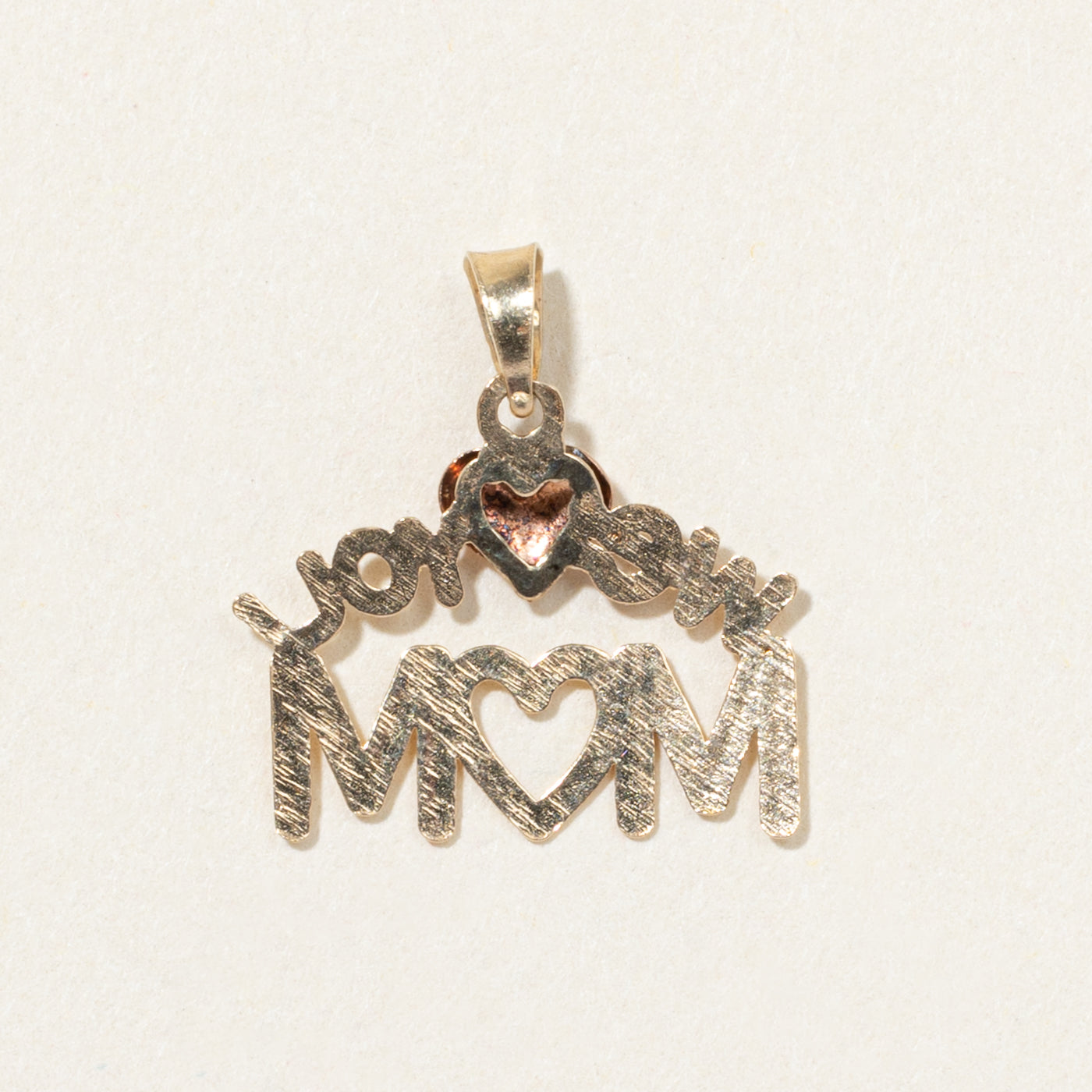 10k Yellow Gold "We Love You Mom" Charm