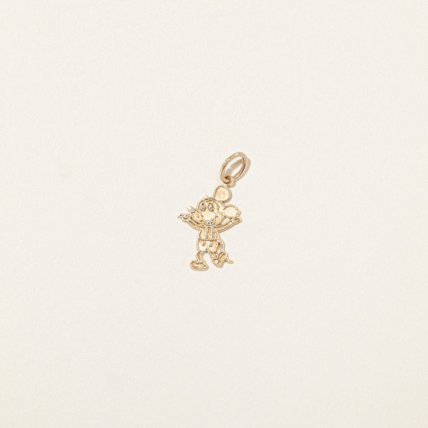 10k Yellow Gold Mouse Charm