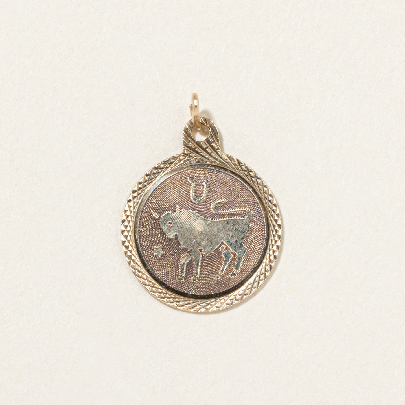 10k Yellow Gold Taurus Zodiac Charm