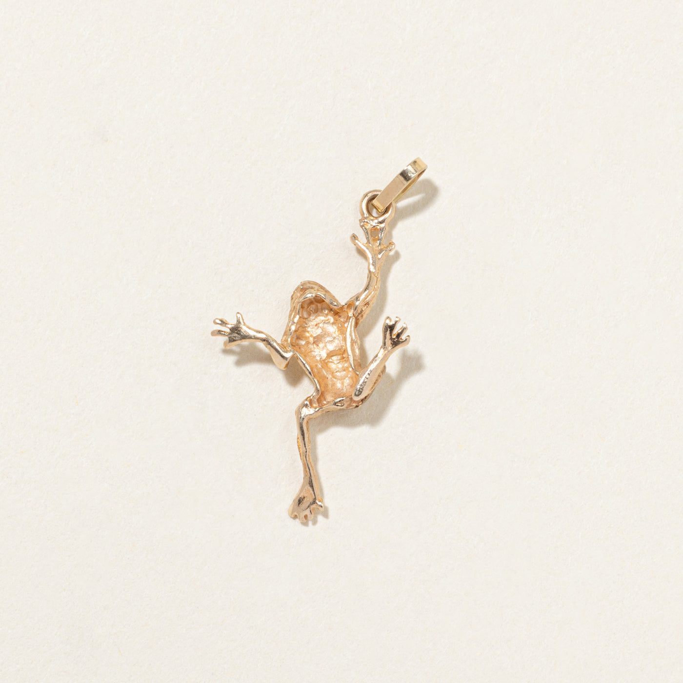 10k Yellow Gold Frog Charm