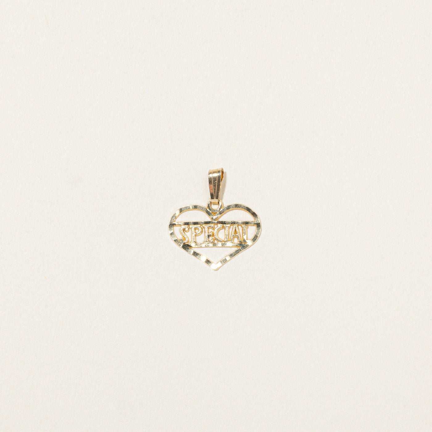 Pendentif cœur « spécial » en or jaune 10 carats