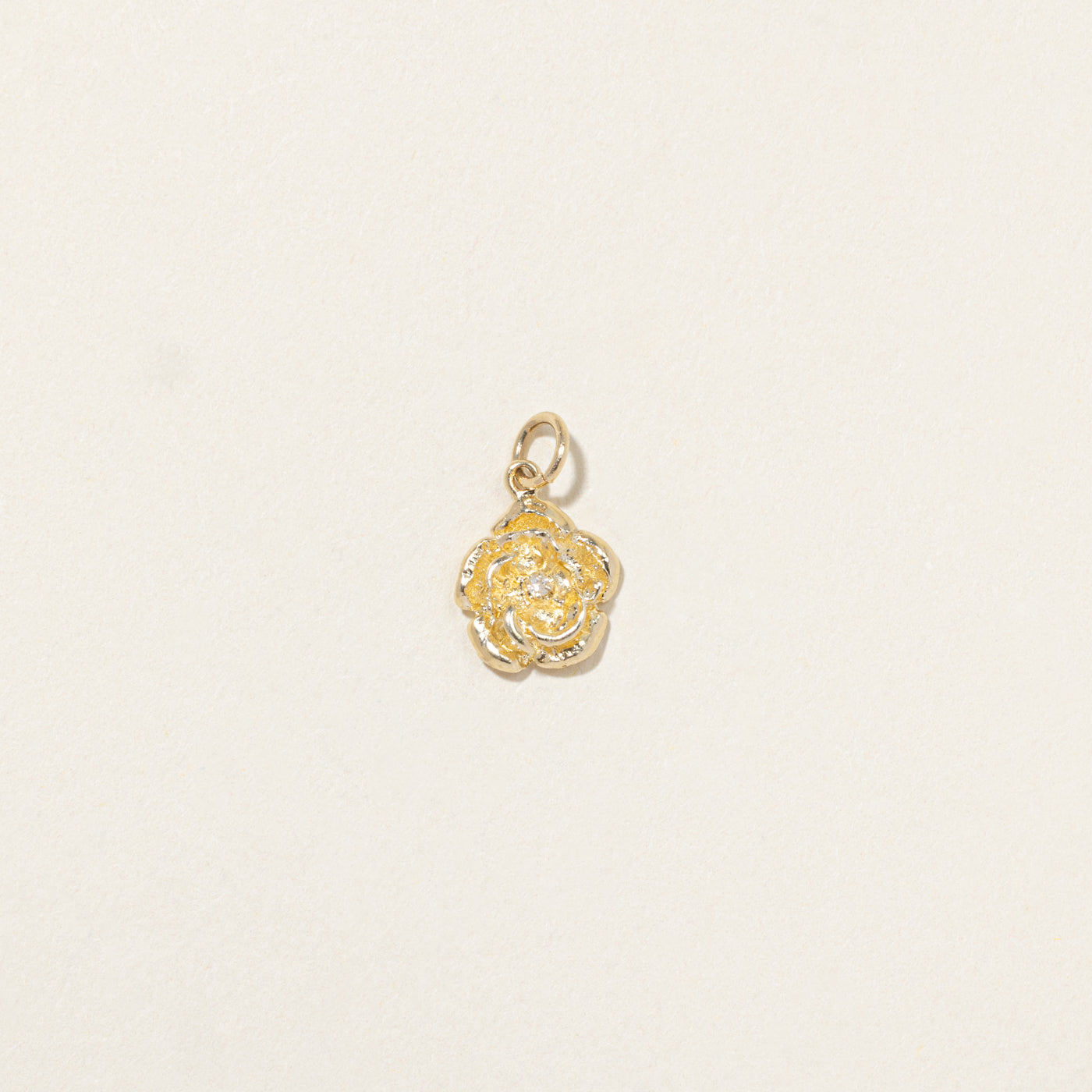 13k Yellow Gold Flower Charm