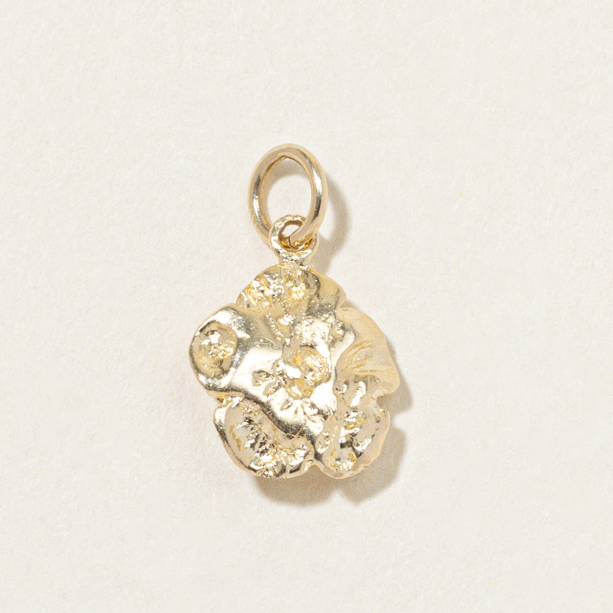 13k Yellow Gold Flower Charm