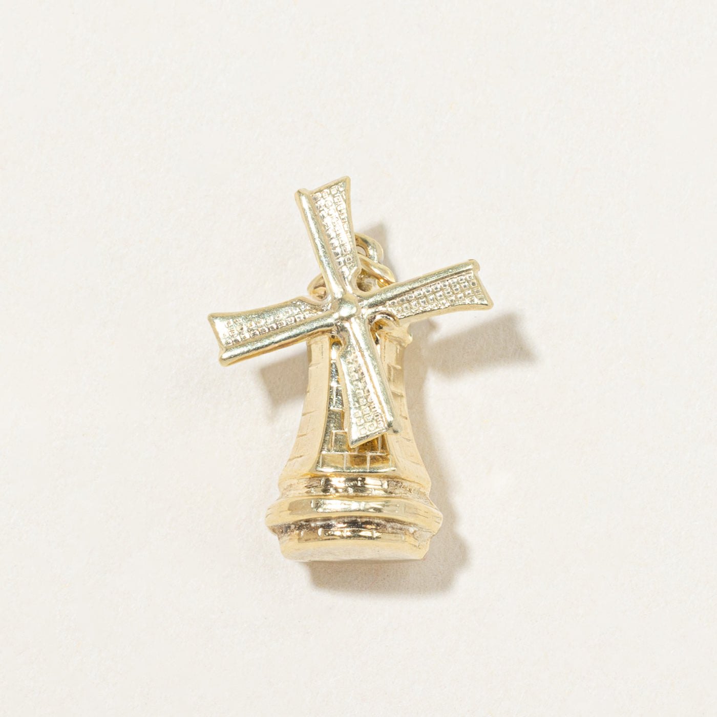 14k Yellow Gold Windmill Charm