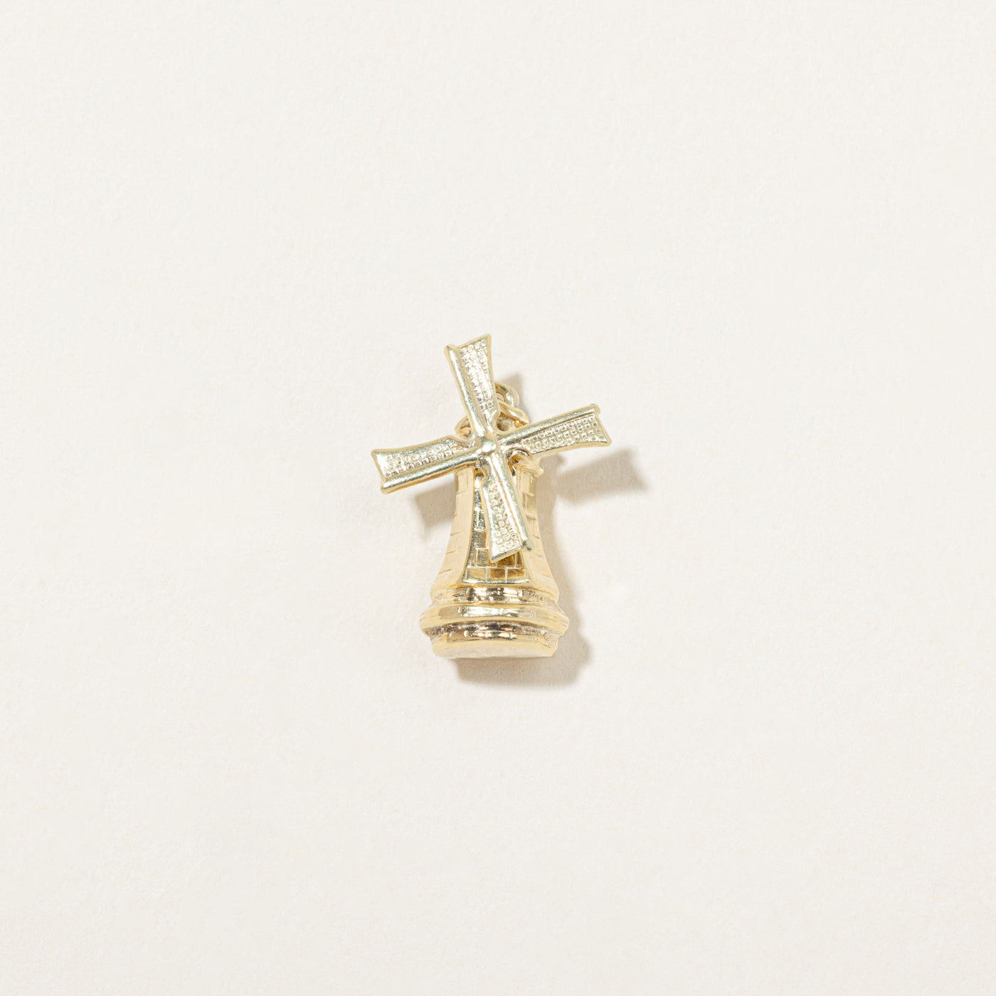 14k Yellow Gold Windmill Charm