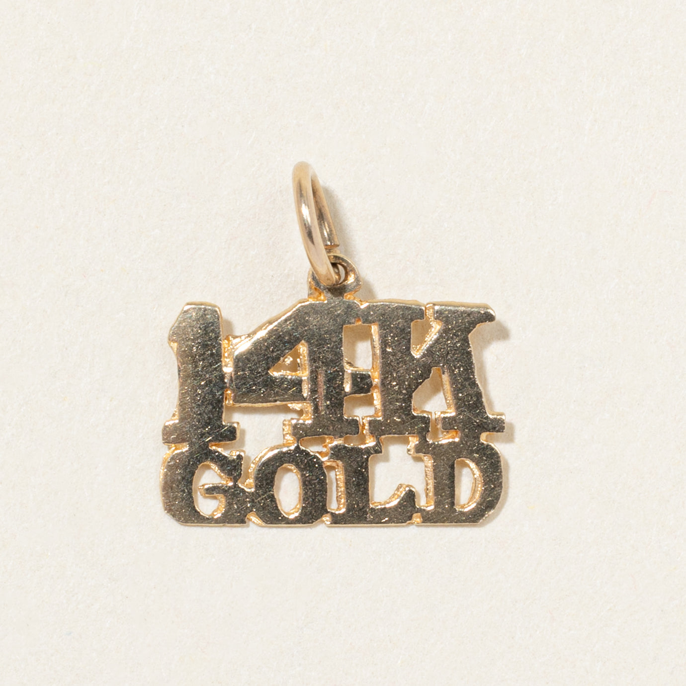 14k Yellow Gold "14k Gold" Charm