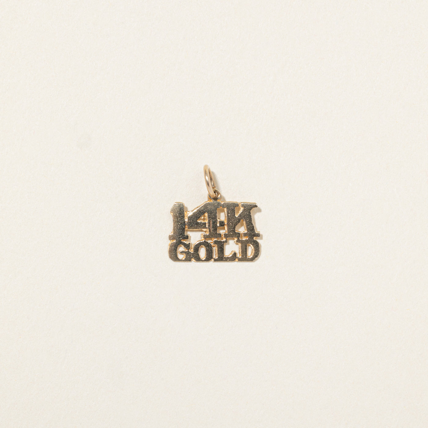 14k Yellow Gold "14k Gold" Charm