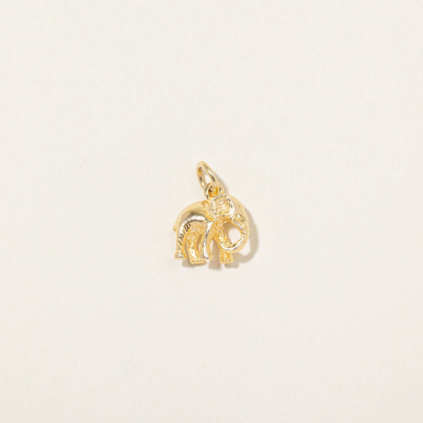 14k Yellow Gold Elephant Charm
