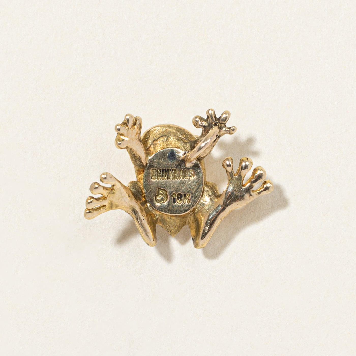 'Brinkhaus' 18k Yellow Gold Frog Pendant