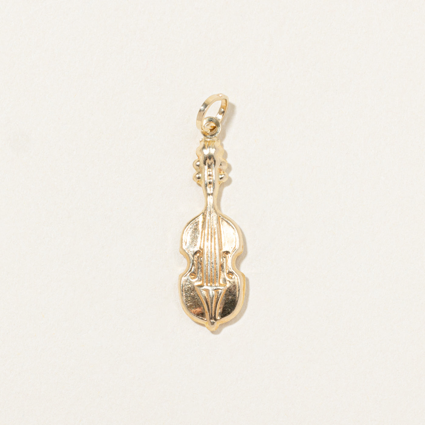 14k Yellow Gold Violin Charm