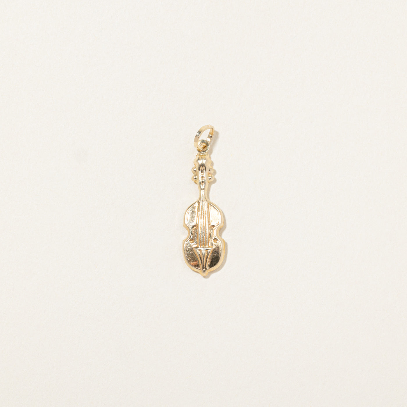 14k Yellow Gold Violin Charm
