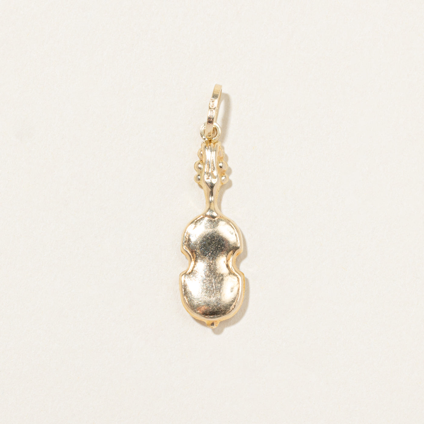 14k Yellow Gold Violin Charm