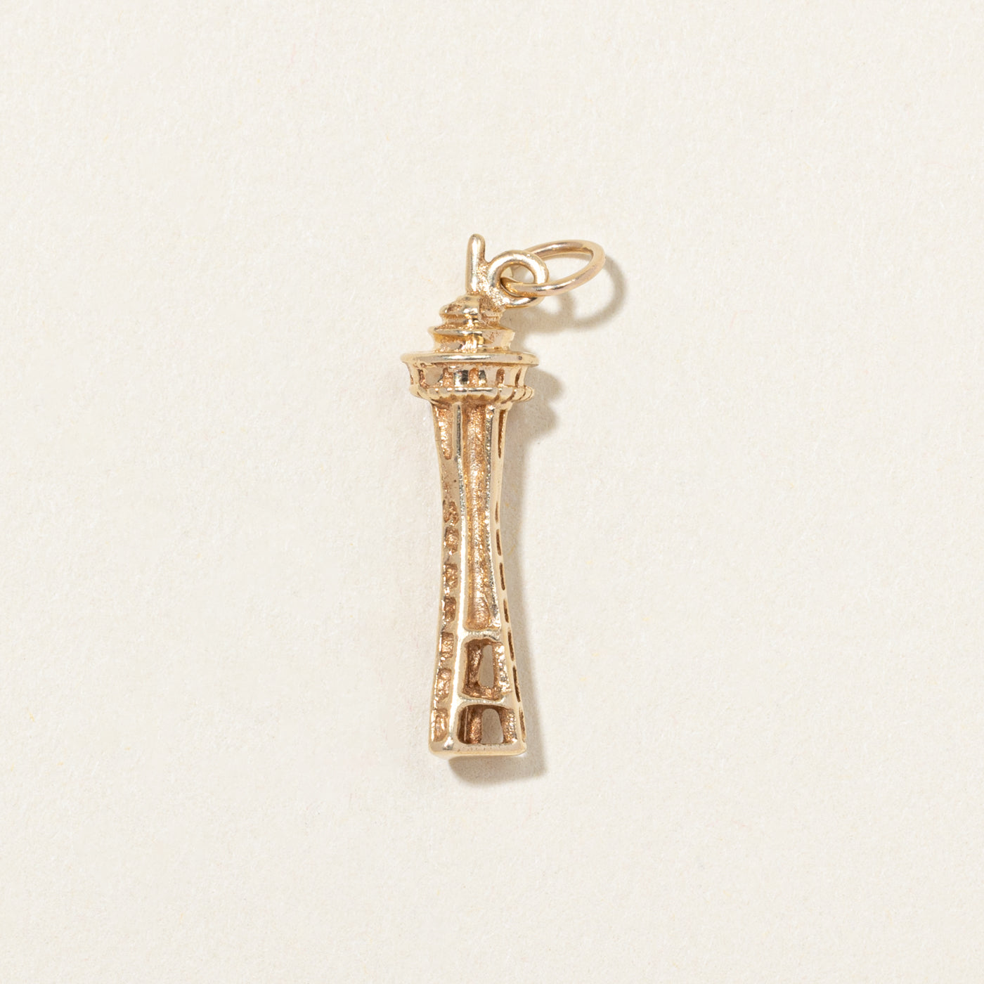 14k Yellow Gold Space Needle Charm