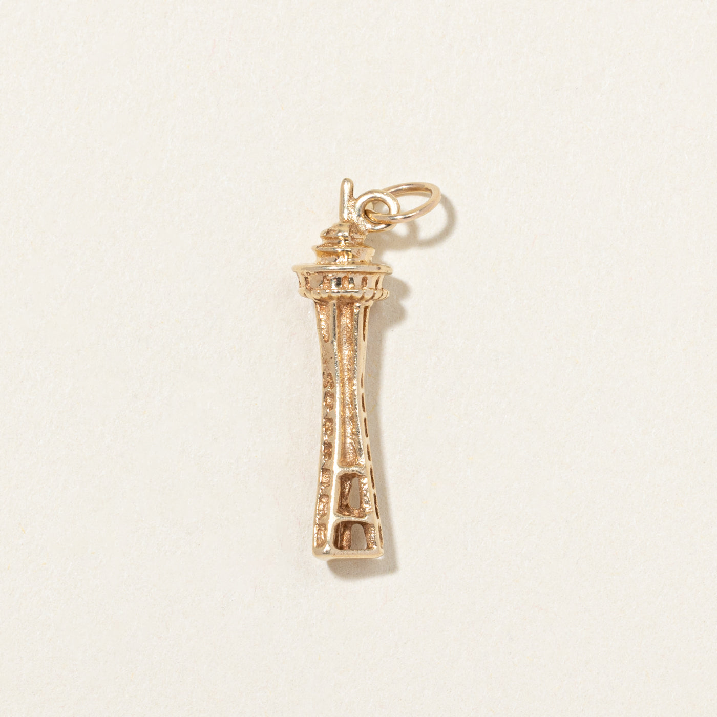 14k Yellow Gold Space Needle Charm