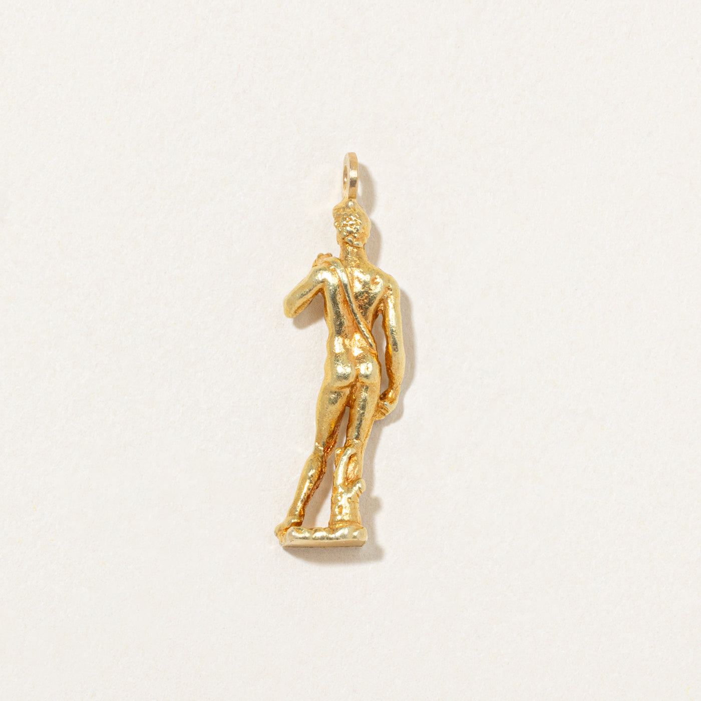 18k Yellow Gold Statue Of David Charm
