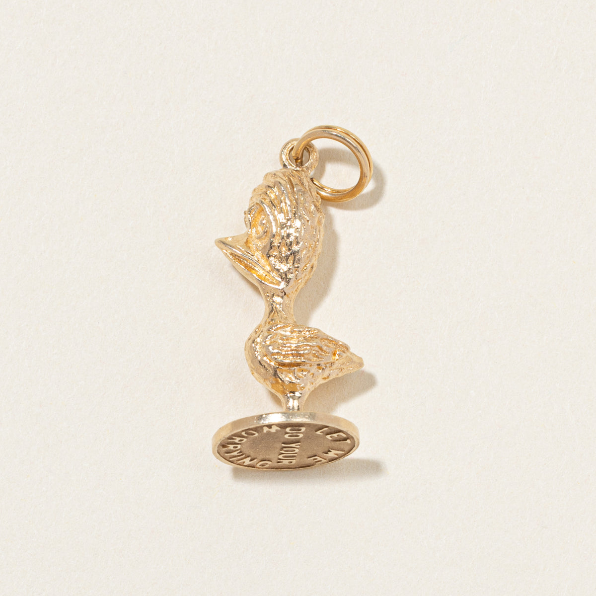 9k Yellow Gold Worry Bird Charm