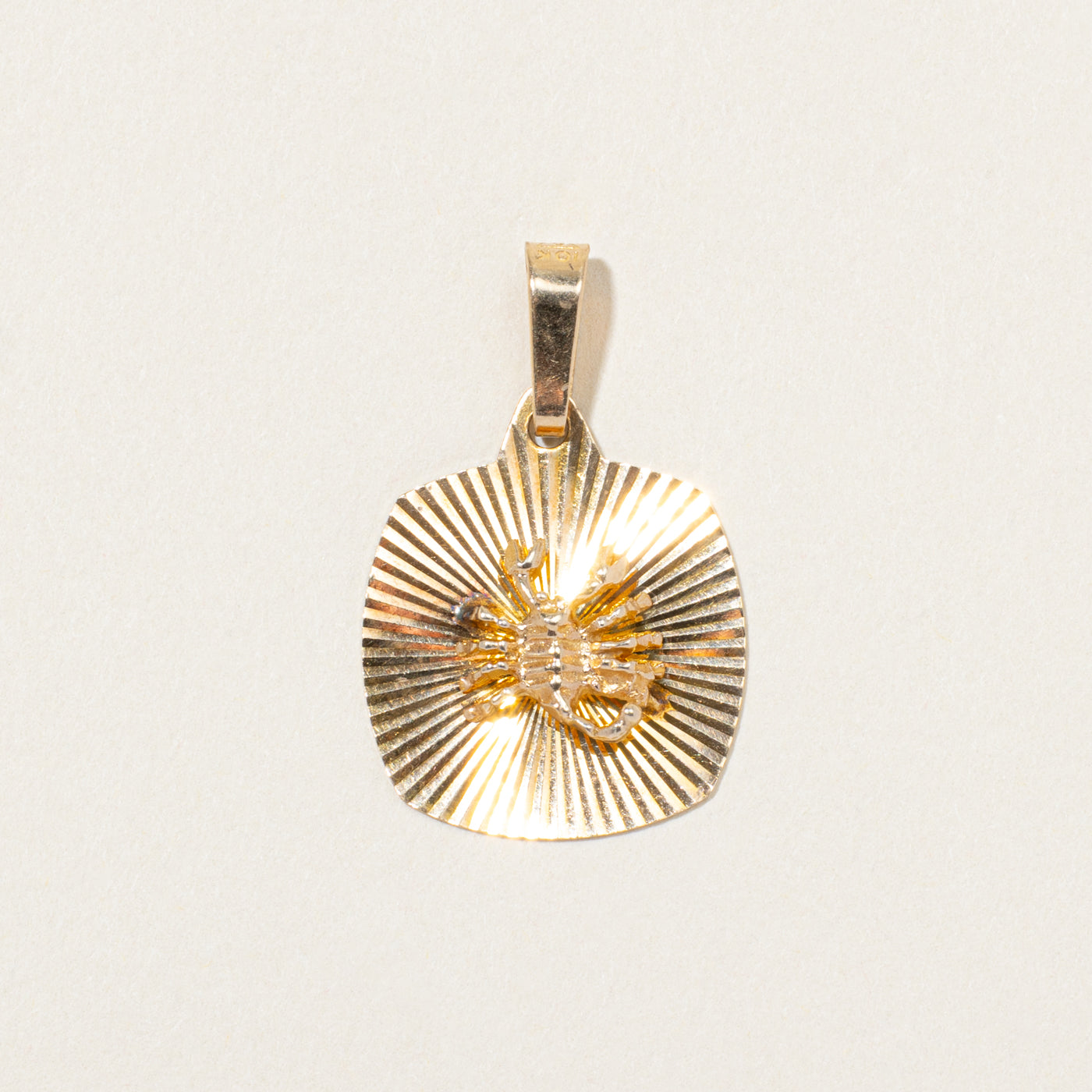 10k Yellow Gold Scorpio Zodiac Pendant