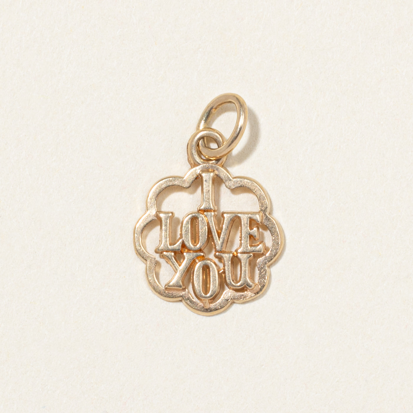 10k Yellow Gold "I Love You" Charm