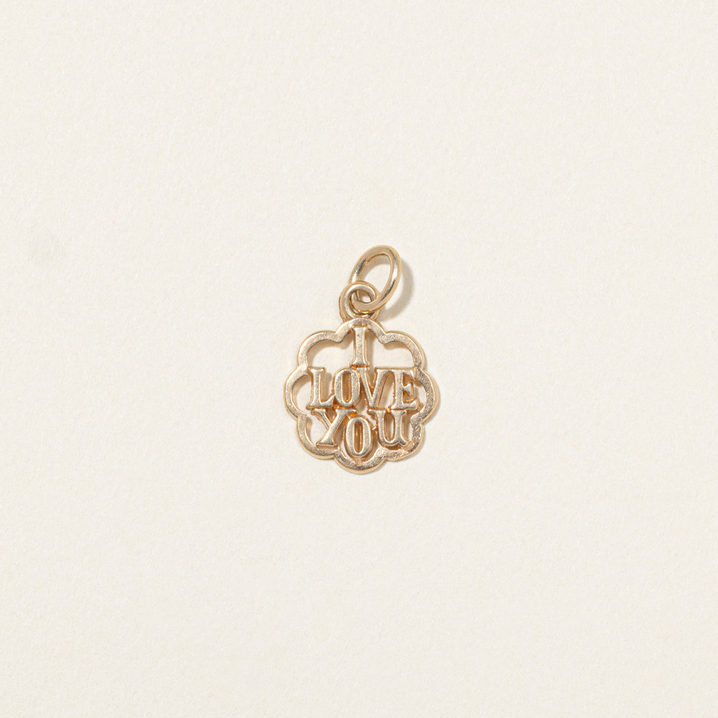 10k Yellow Gold "I Love You" Charm