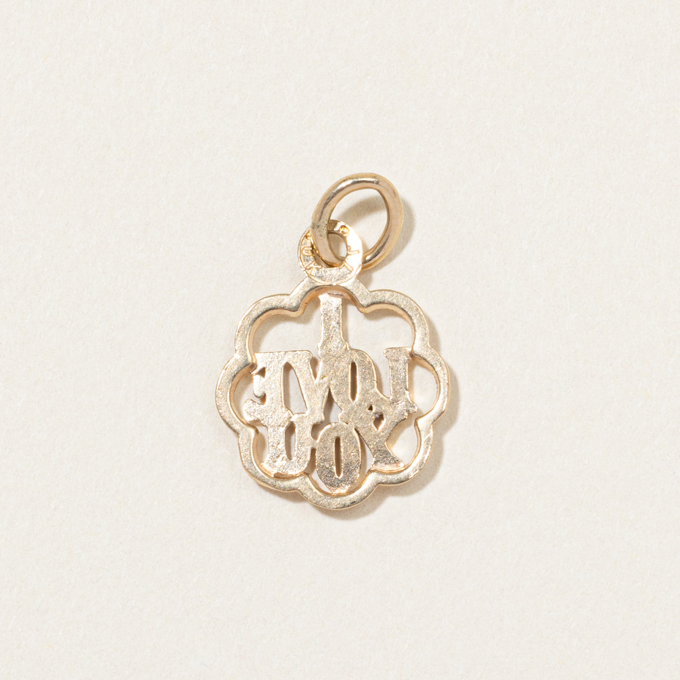 10k Yellow Gold "I Love You" Charm
