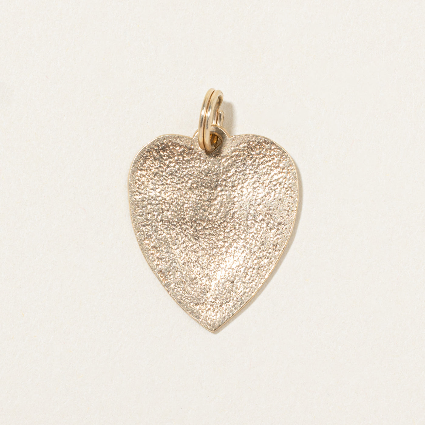 Breloque cœur en or jaune 10 carats « À maman avec amour »