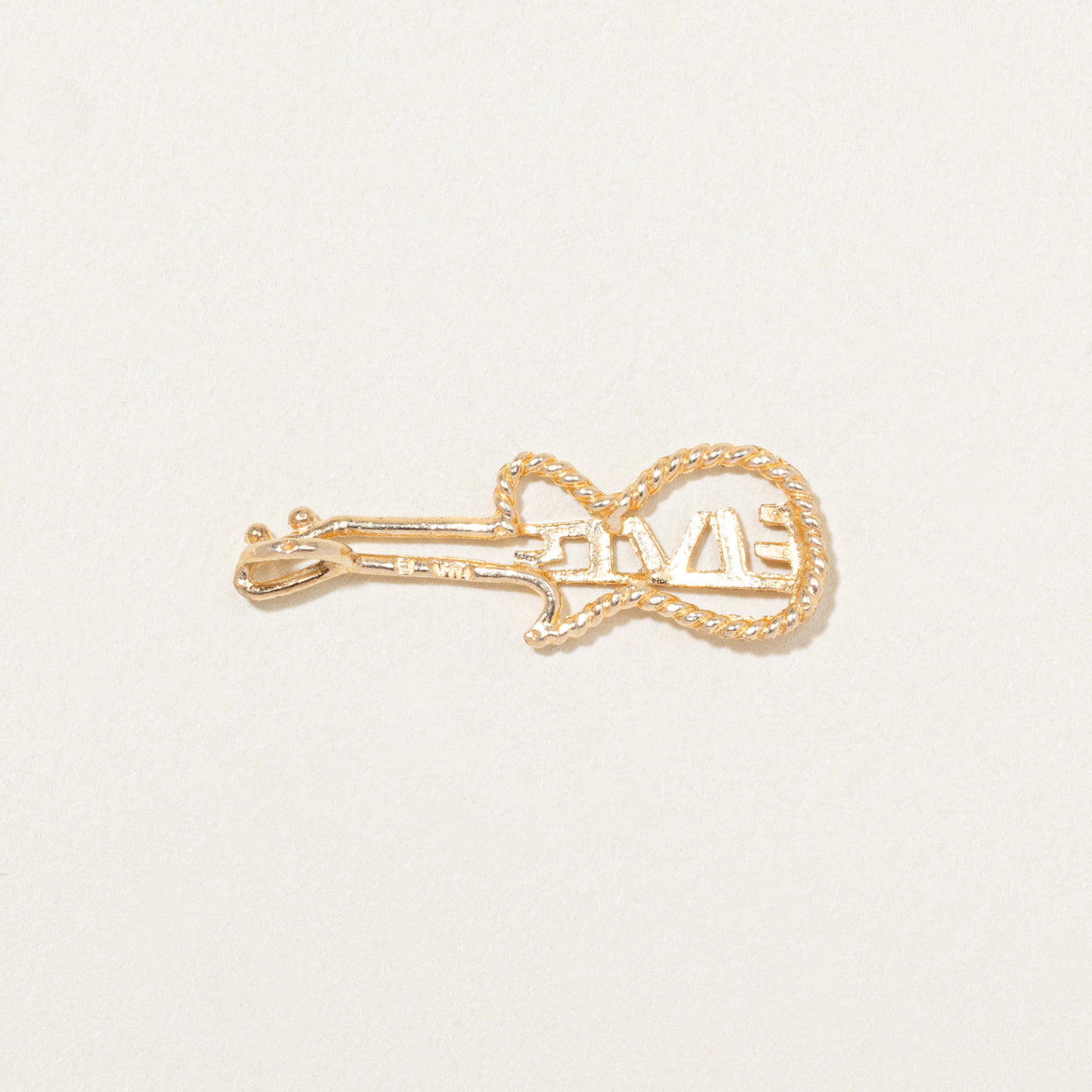 10k Yellow Gold "Elvis" Guitar Charm