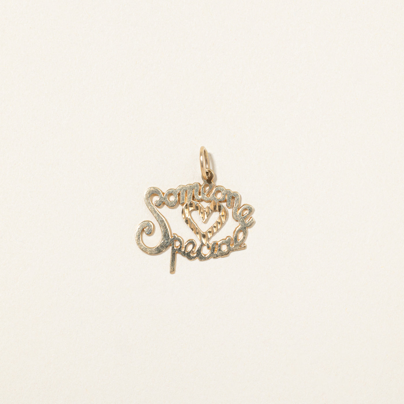 10k Yellow Gold "Someone Special" Heart Charm