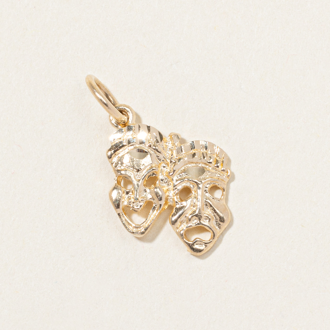 10k Yellow Gold Comedy & Tragedy Masks Charm