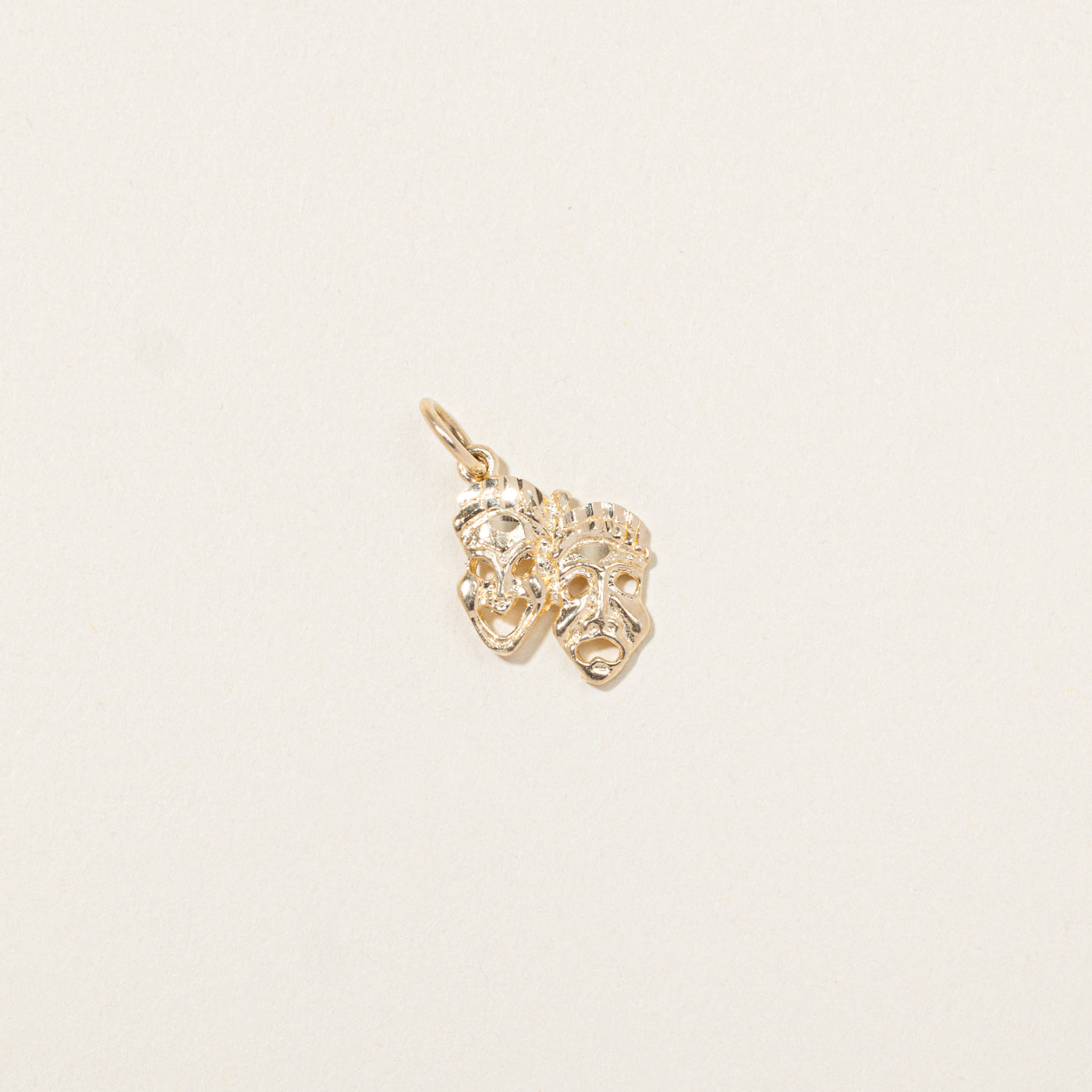 10k Yellow Gold Comedy & Tragedy Masks Charm