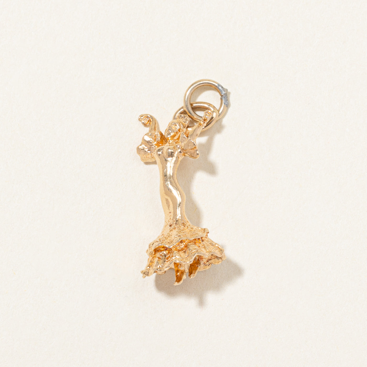 14k Yellow Gold Flamenco Dancer Charm