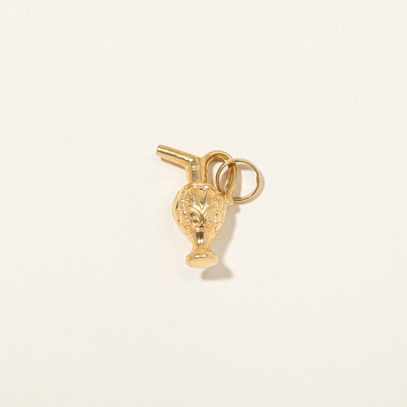 Vintage Italian 18k Floral Pitcher Charm