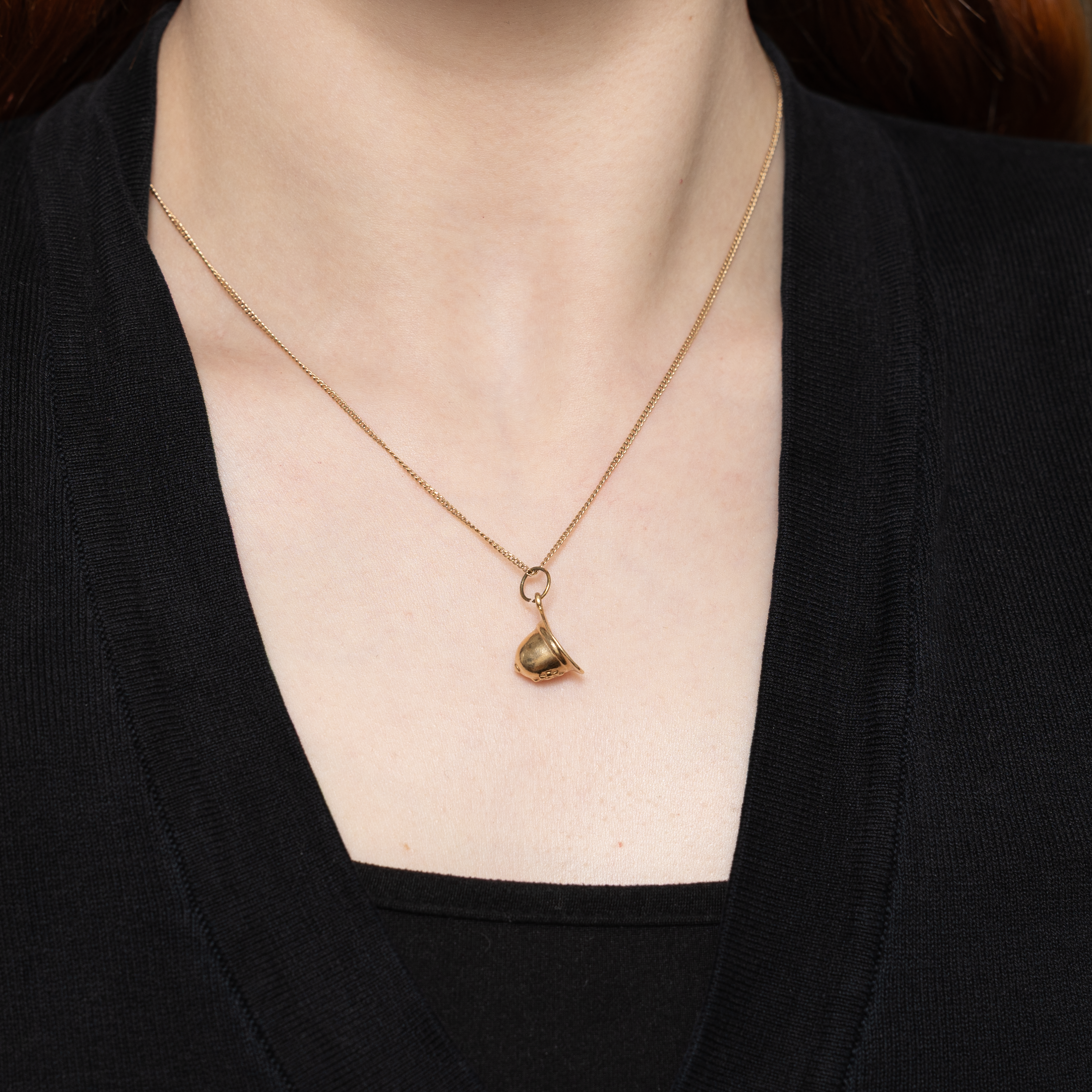 10k Yellow Gold Custodian Helmet Charm