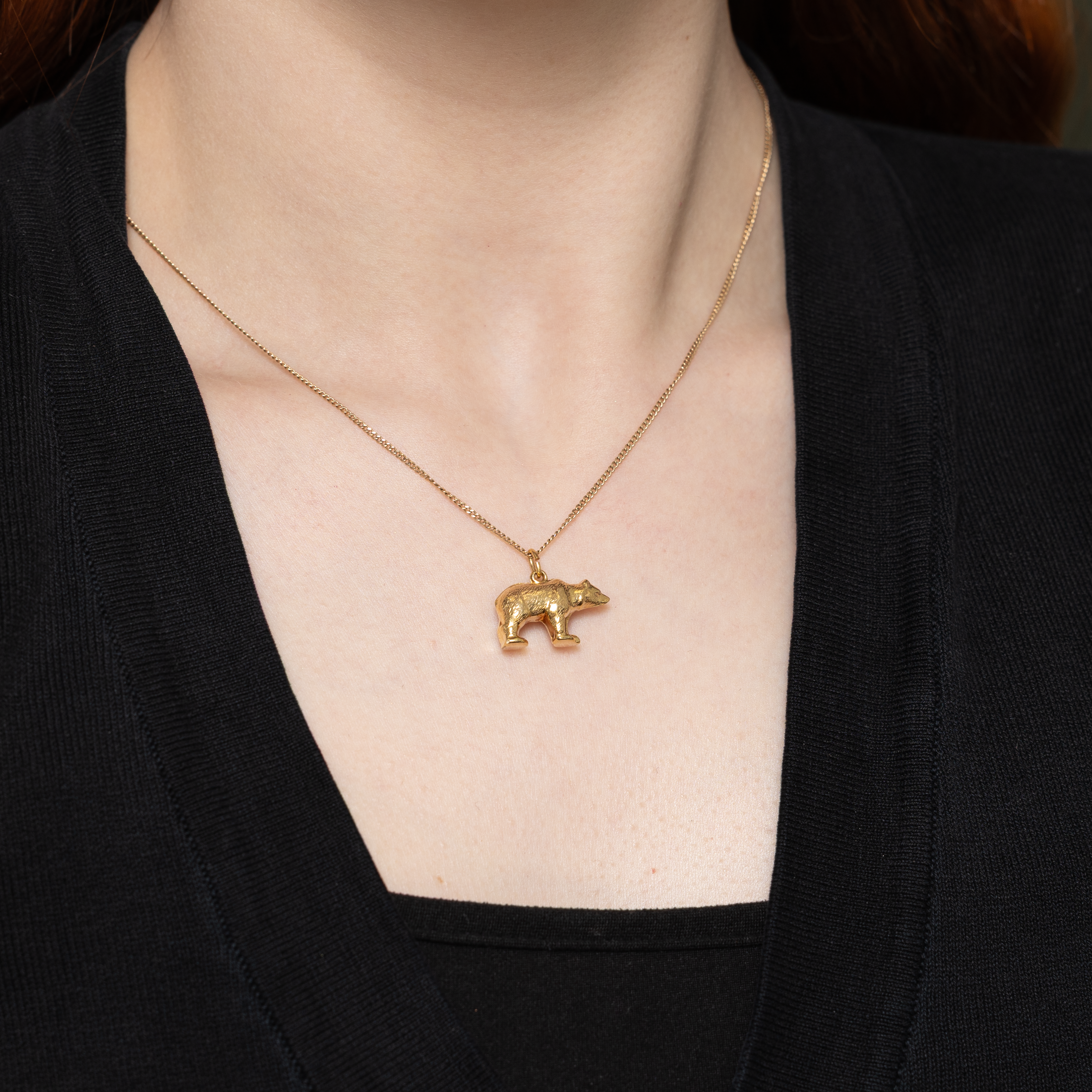 10k Yellow Gold Bear Charm