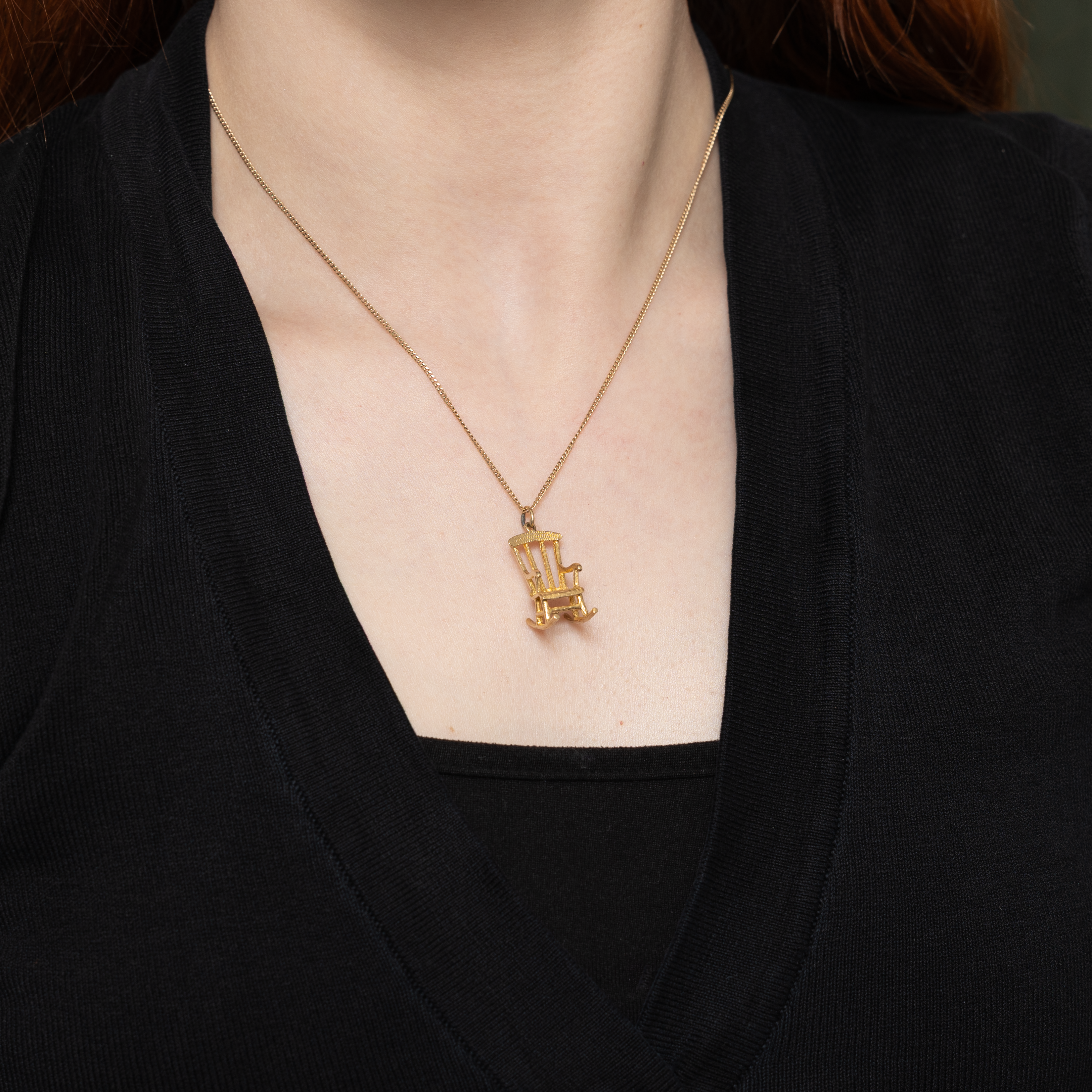 9k Yellow Gold Rocking Chair Charm