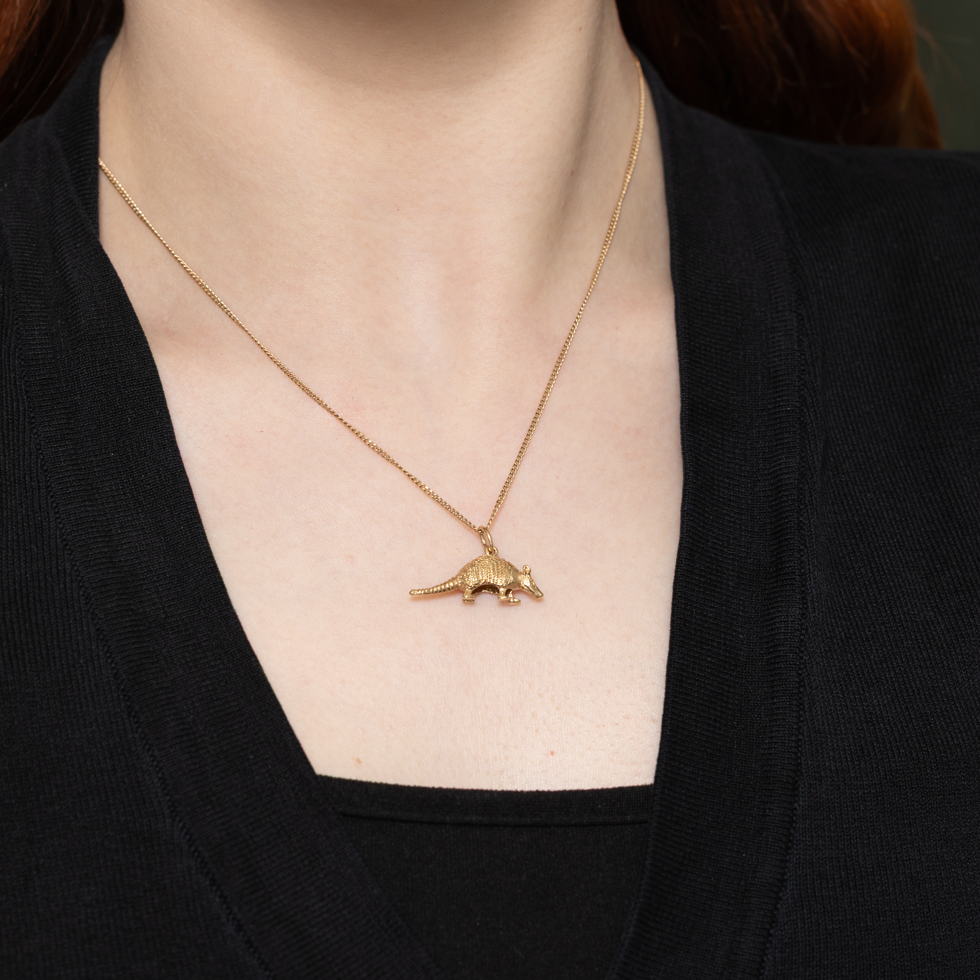 10k Yellow Gold Armadillo Charm