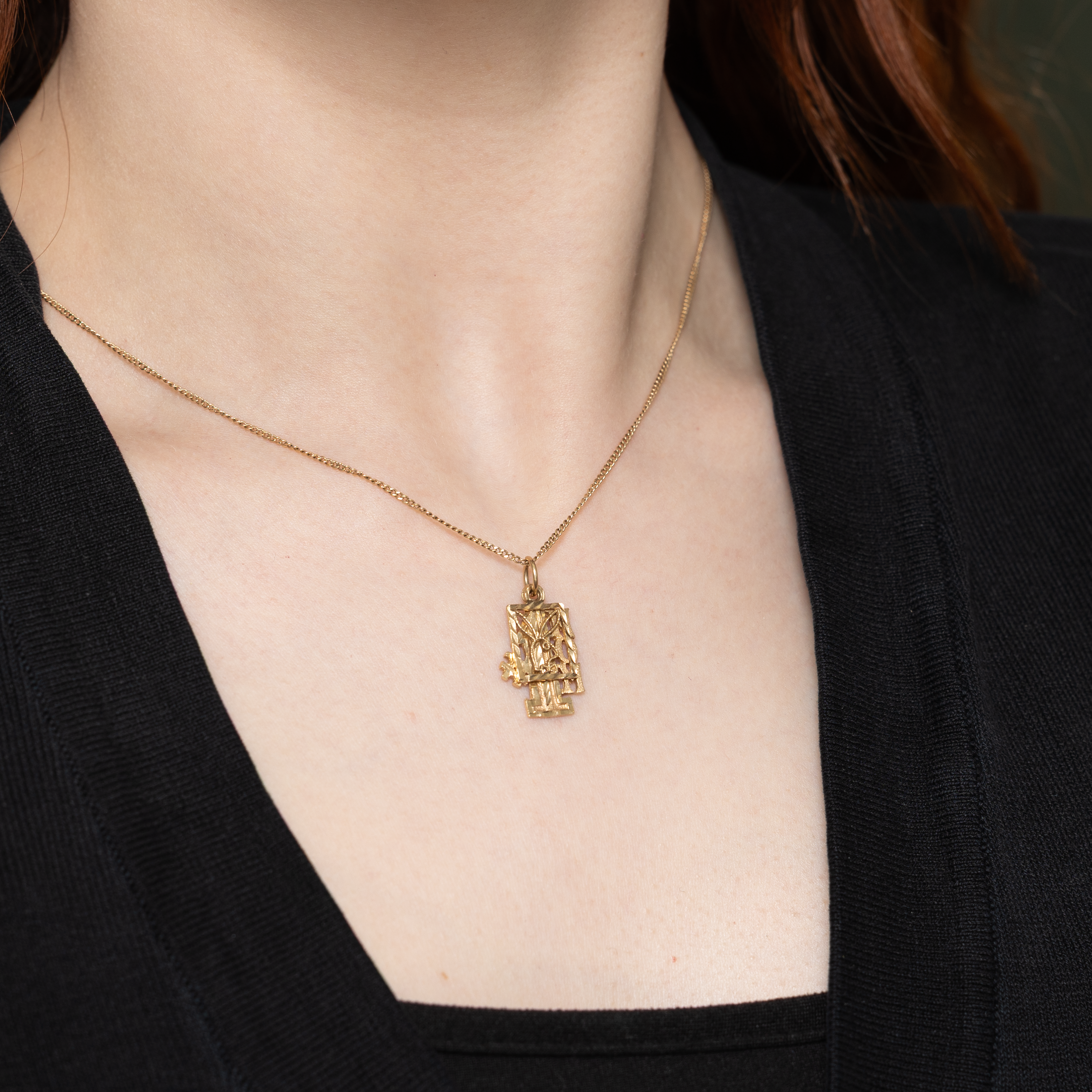 Breloque « Maman n° 1 » en or jaune 10 carats