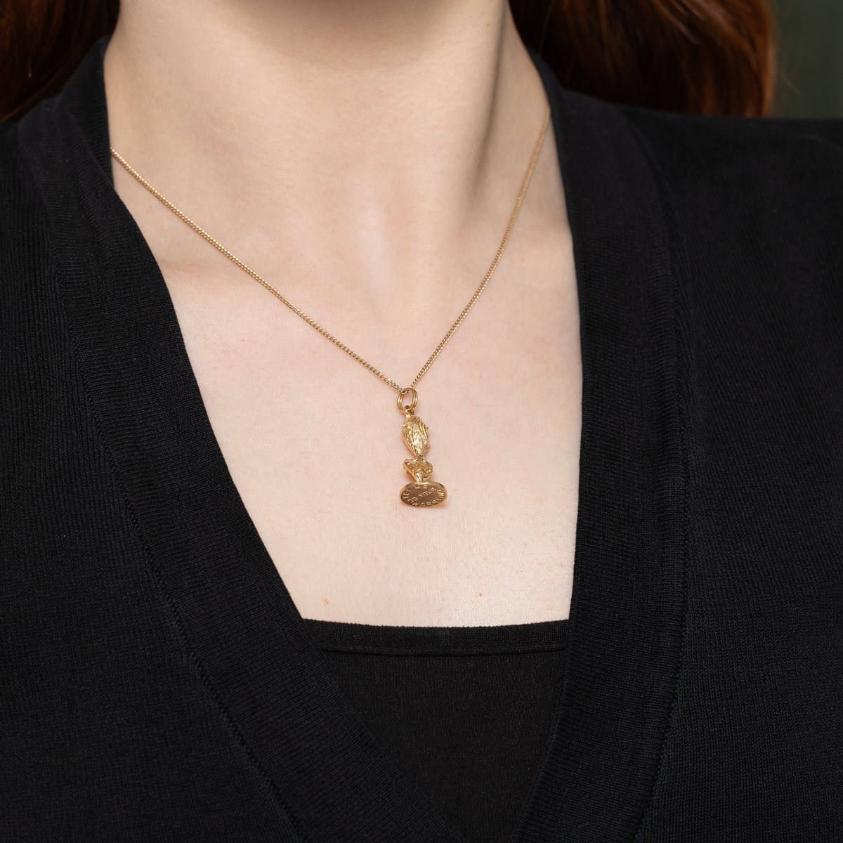 9k Yellow Gold Worry Bird Charm