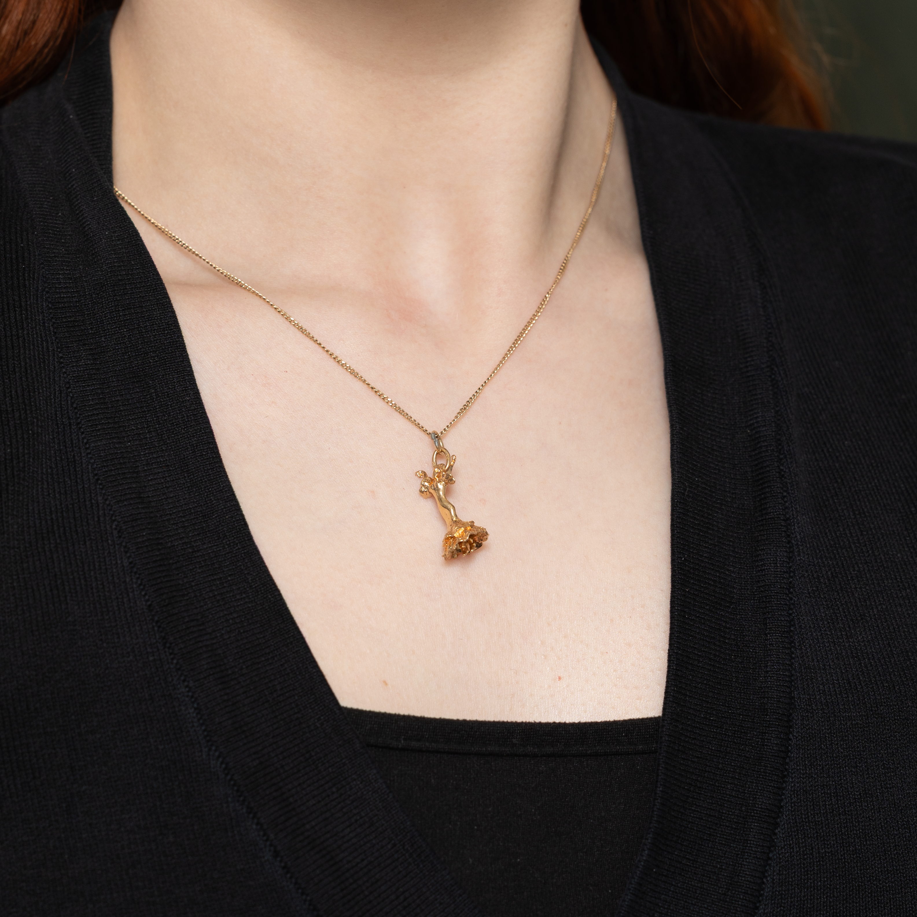 14k Yellow Gold Flamenco Dancer Charm