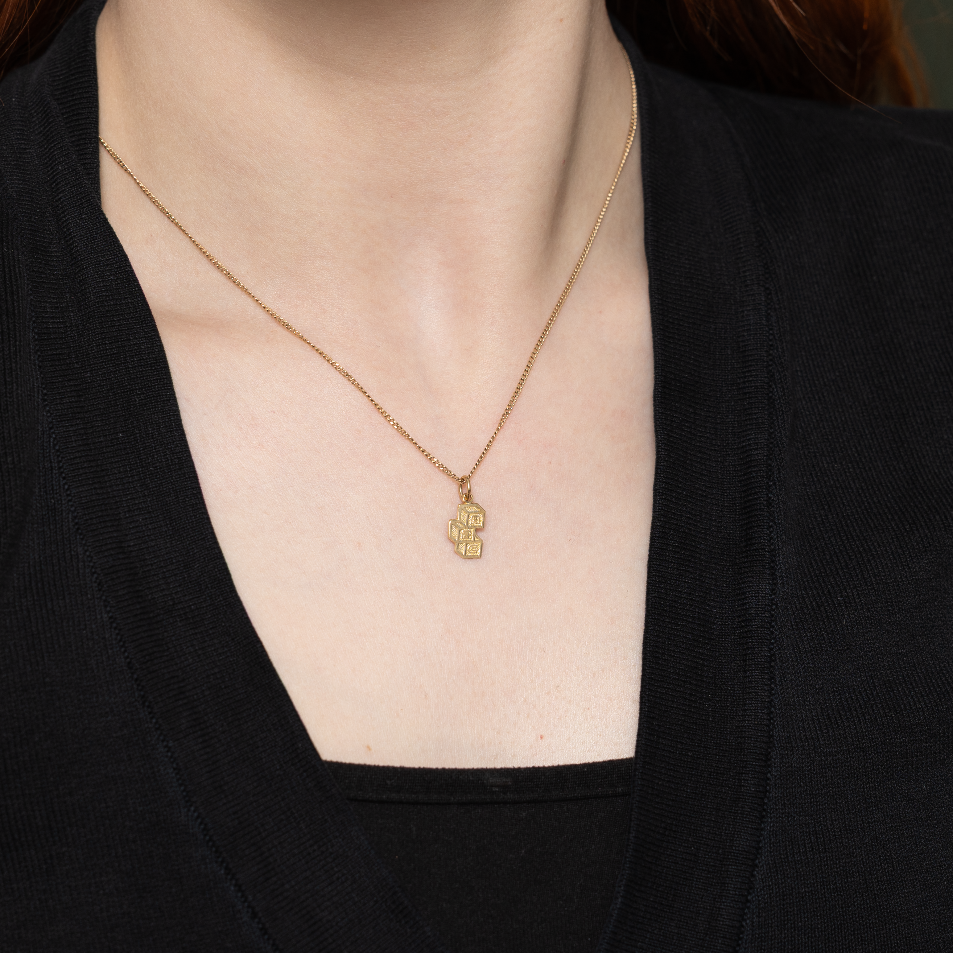 9k Yellow Gold Baby Blocks Charm