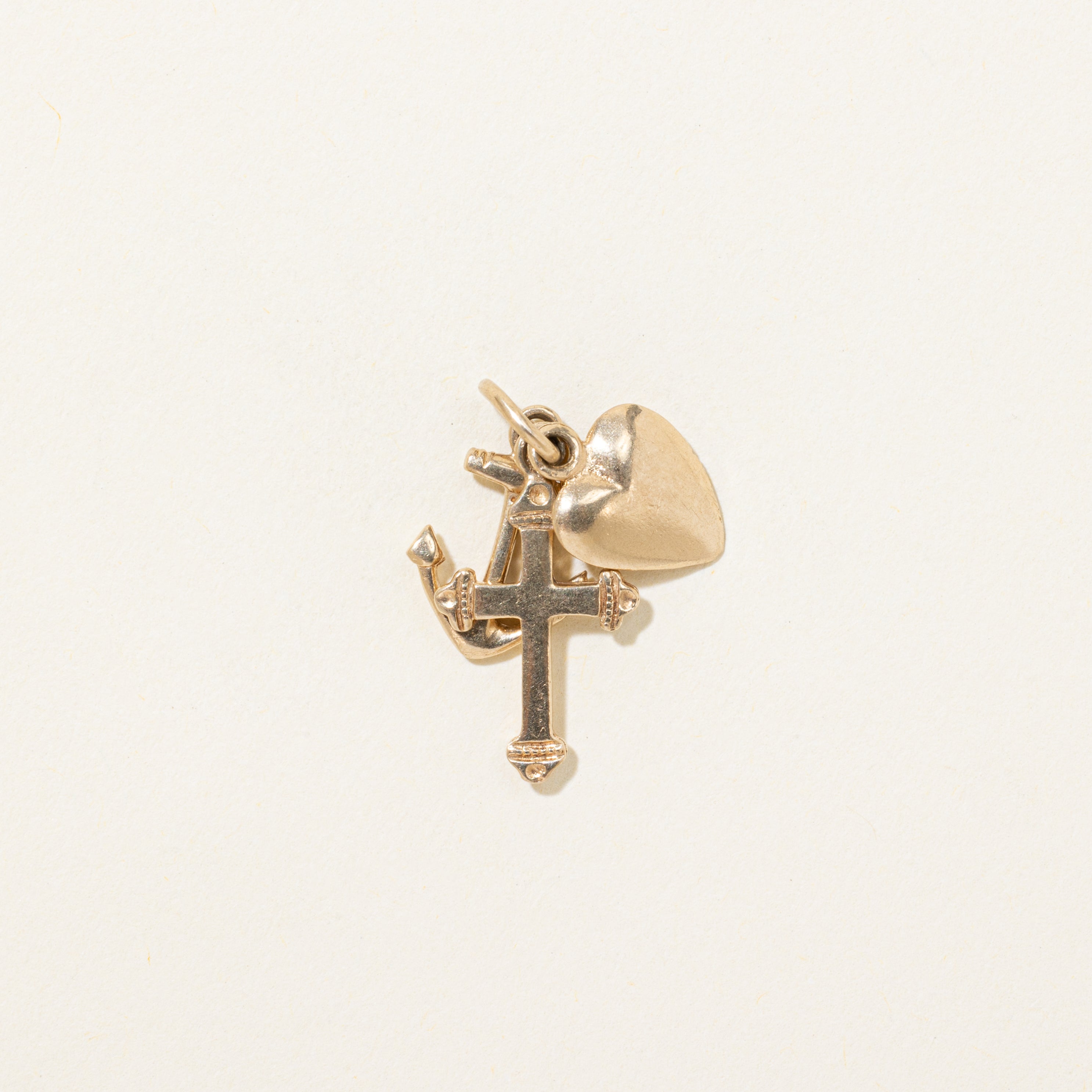 10k Yellow Gold Faith Hope & Charity Charm