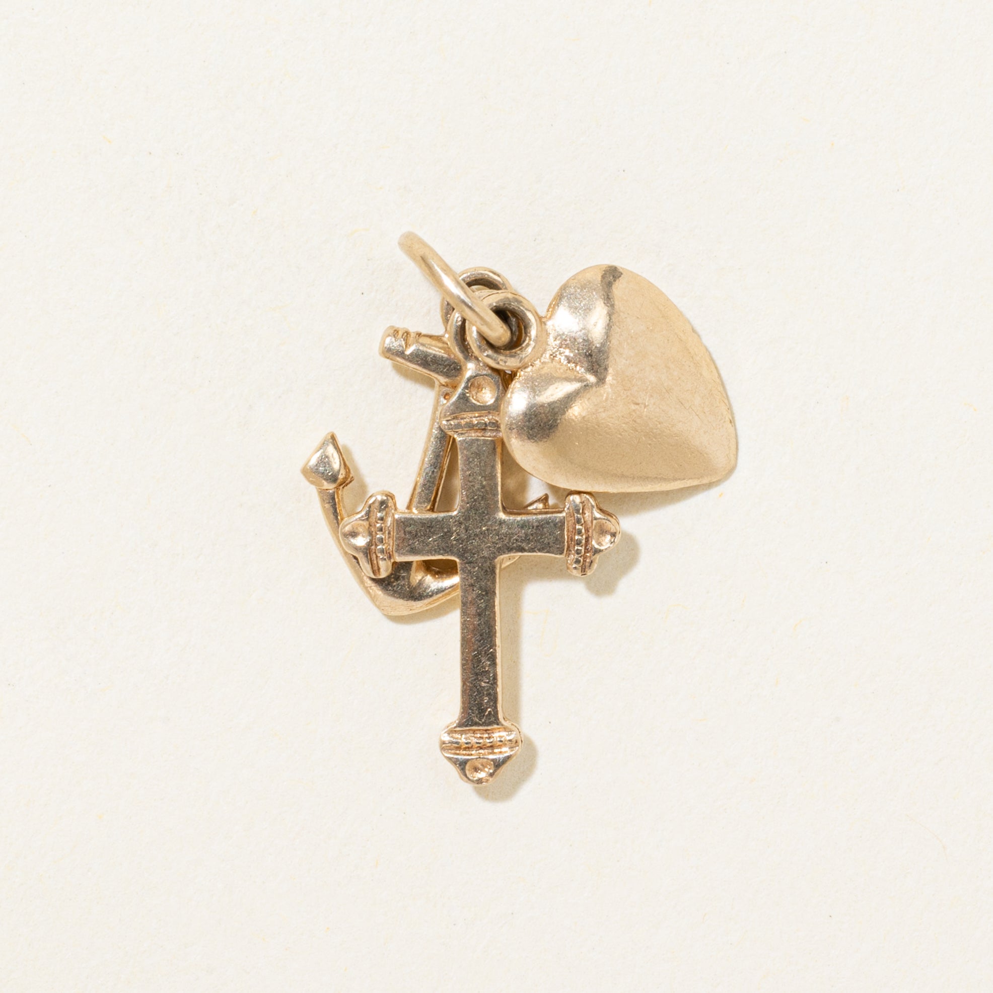 10k Yellow Gold Faith Hope & Charity Charm