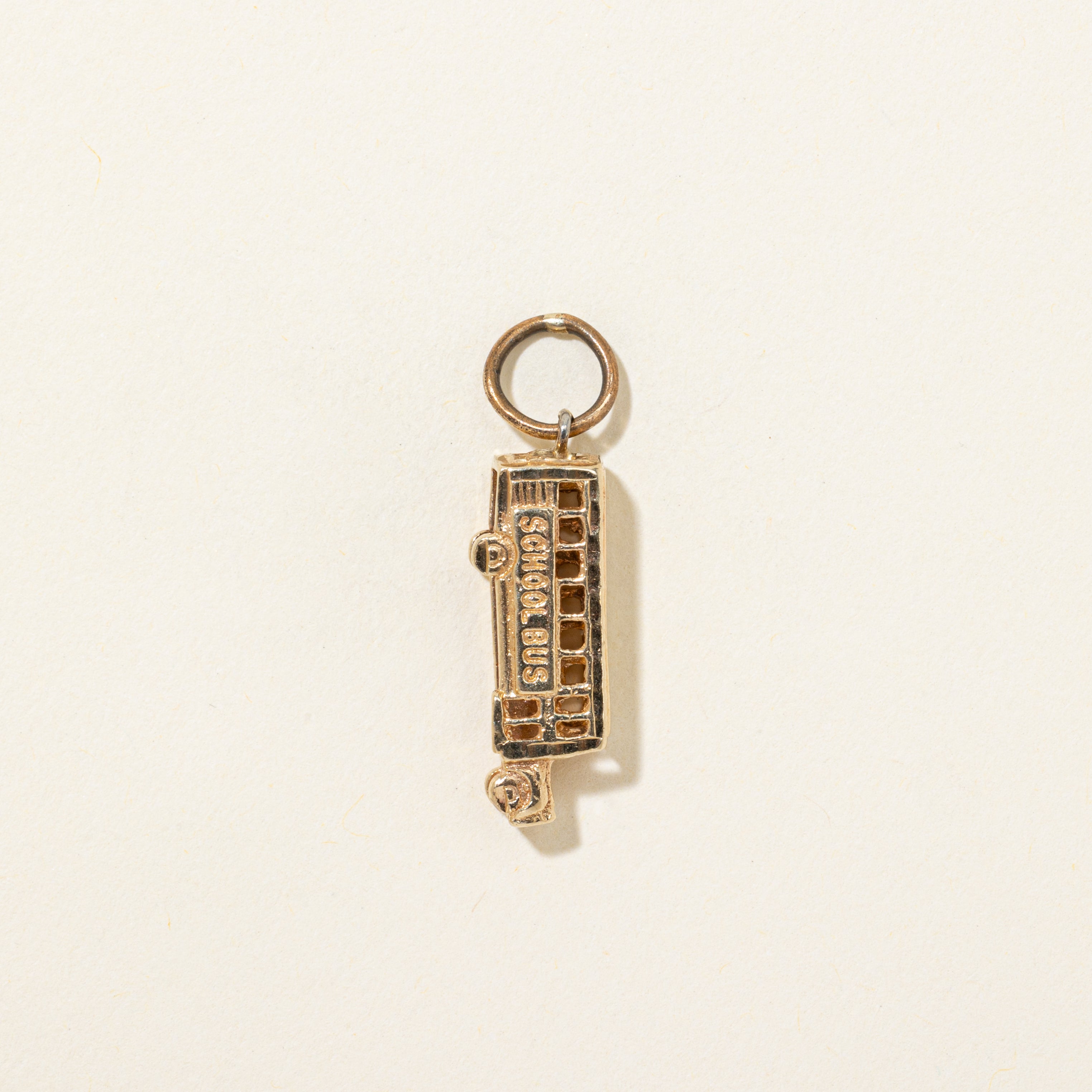 10k Yellow Gold School Bus Charm