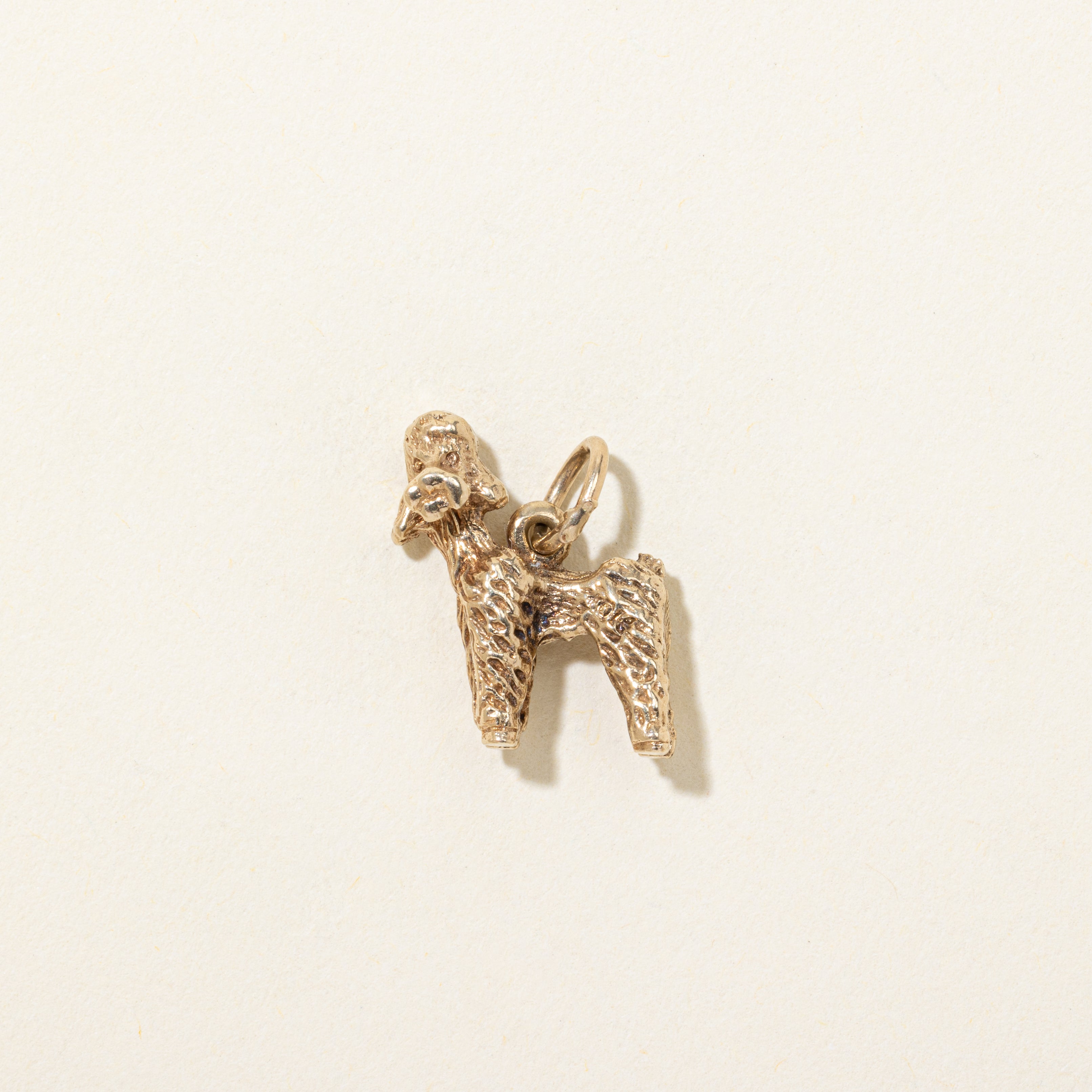10k Yellow Gold Poodle Charm