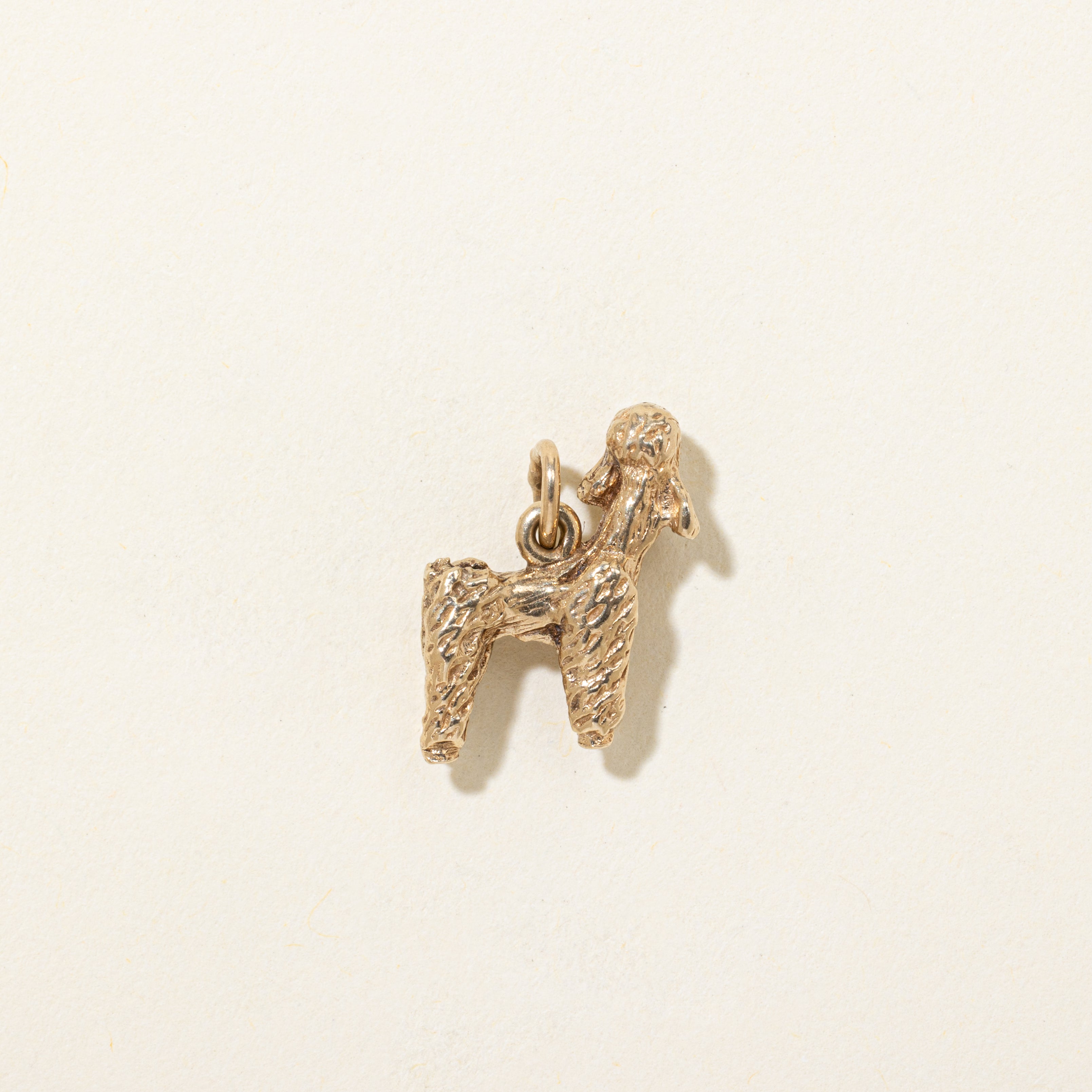 10k Yellow Gold Poodle Charm