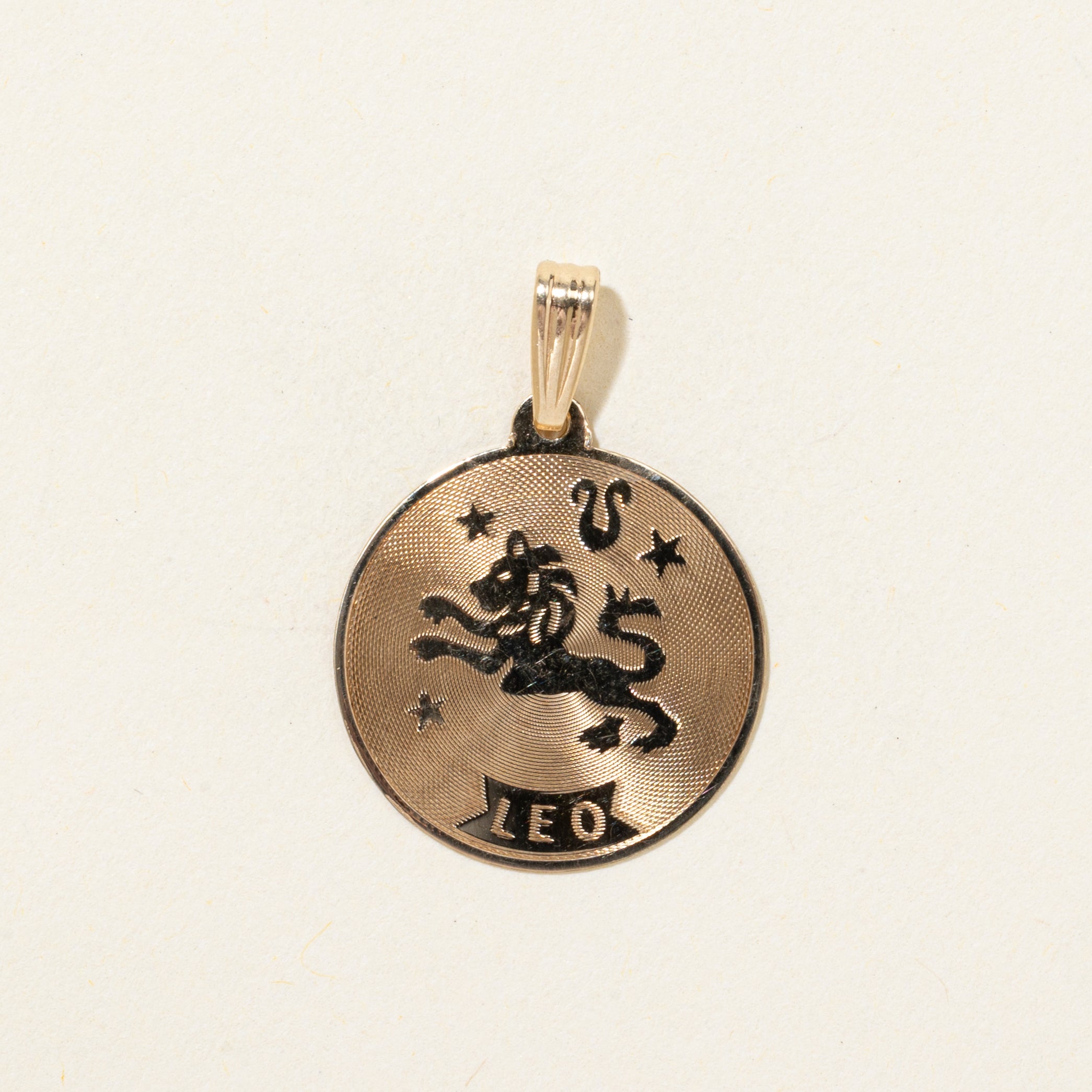 10k Yellow Gold Leo Zodiac Pendant