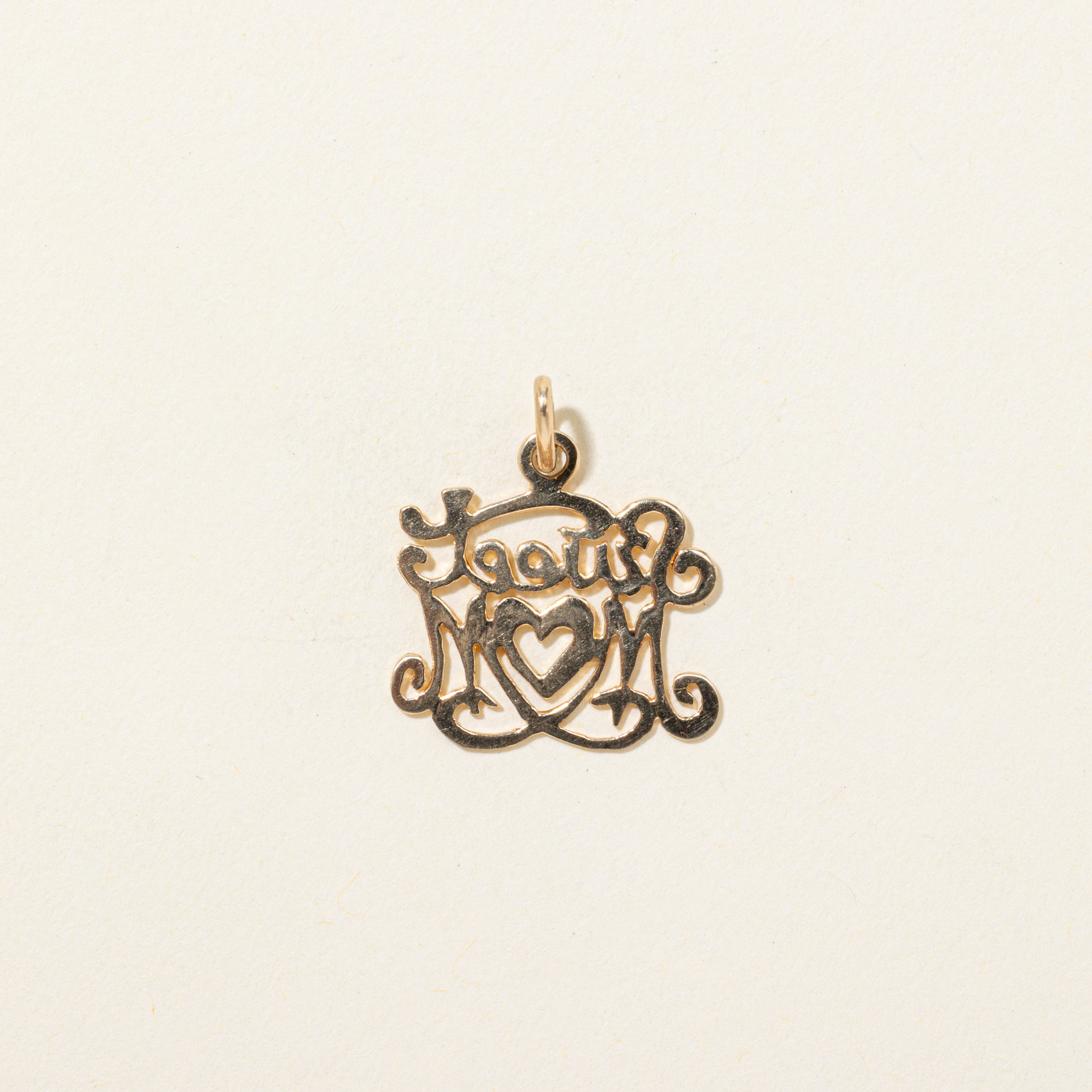 10k Yellow Gold "Sweet M♡M" Charm